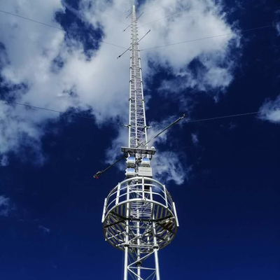 60m-100m Lattice High-Tensile Guyed Anemometer Tower with Multi-Level Sensor Mounts for Wind Farm Resource Assessment