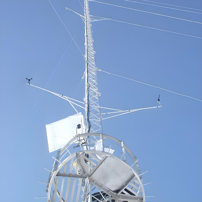 60m-100m Lattice High-Tensile Guyed Anemometer Tower with Multi-Level Sensor Mounts for Wind Farm Resource Assessment