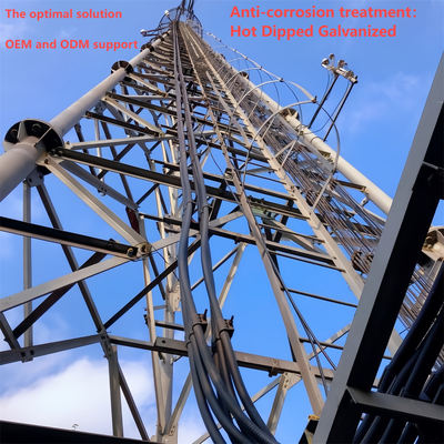 Marine-Grade 3 Legged Tubular Steel Tower with C5-M Anti-Corrosion Coating and High-Tensile Q345b Sections for Coastal 5g Network Infrastructure