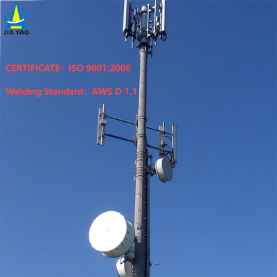 25m 35m Height Industrial-Grade Monopole Telecom Tower with Internal Cable Management and Slip-Joint Connection for Urban Smart City Base Station