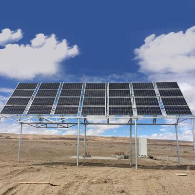 Off-Grid Solar Power Monopole Tower with Integrated Battery Storage Rack and Industrial-Grade Hybrid Energy Mounts for Remote Area 5g Site