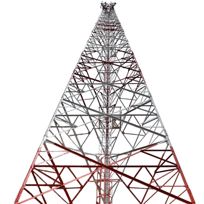Hot Dip Galvanized 3 4 Legged Angular Steel Tower Lattice Telecommunication Tower Q345B High Strength Steel for GSM CDMA LTE Mobile Phone Signal Base Station Site