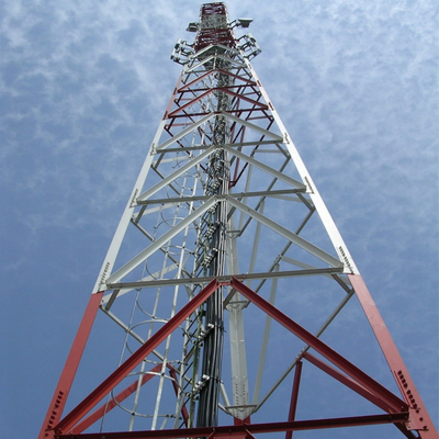 ASTM A123 Hot Dip Galvanized 3 4 Legged Angular Steel Tower Lattice Telecommunication Tower ISO Certified Factory Q345B Steel for Overseas Communication Infrastructure Projects
