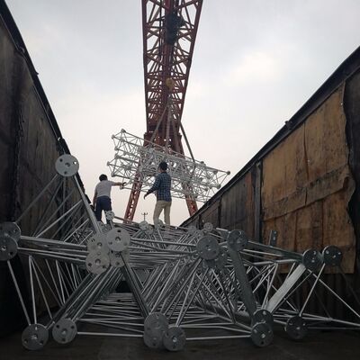 Professional Guyed Wire Tower Communication Mast Lattice Steel Radio Tower for FM TV Signal Broadcasting Station with Safety Climbing Ladder and Platform Accessories