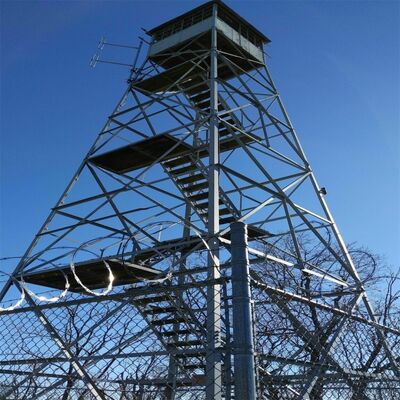 30m-60m Galvanized Steel Lightning Protection Monitoring Observation Telecom Tower
