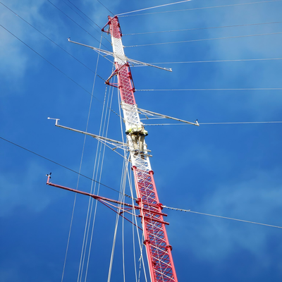 Hot Dip Galvanized Wind Measurement Tower Anemometer Mast Lattice Steel Tower for Wind Farm Resource Assessment Observation