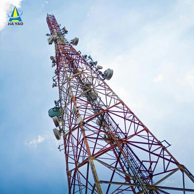 Signal Transmission 4-Leg Angular Steel Communications Radio Mobile Cell Tower for Telecom