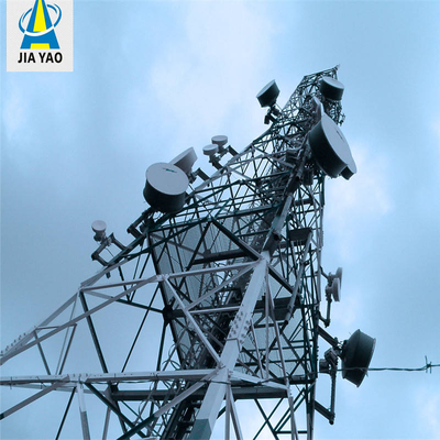 Signal Transmission 4-Leg Angular Steel Communications Radio Mobile Cell Tower for Telecom