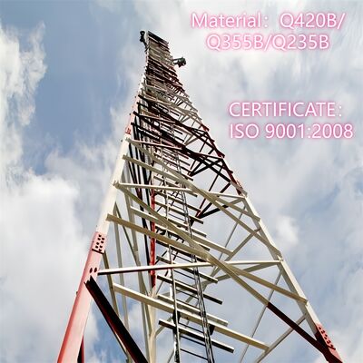 20m 30m 45m 50m 60m 65m 3 Legged Angular Steel Communication Tower Hot Dip Galvanized Q355B Lattice Pylon for 5G BTS Station