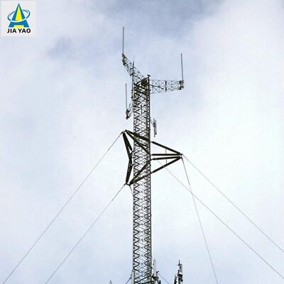 25m High Guy Wire Mast Steel Guyed Radio 4g 5g Isp Communication Tower